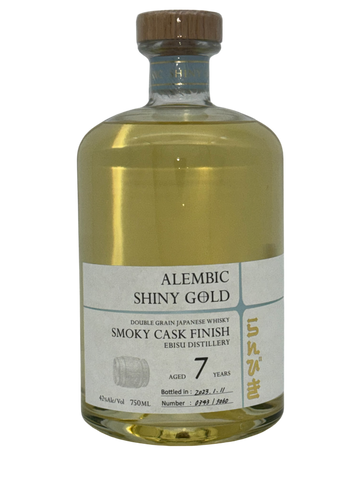 Shiny Gold Double Grain Whiskey ,Aged in SMOKY CASK, 7 Y old, 750mlx6..Japan