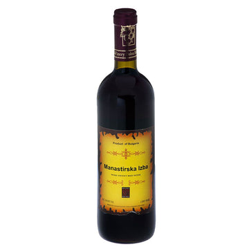 Manastirska Izba 750 x 12 Red Semi - Sweet Wine..