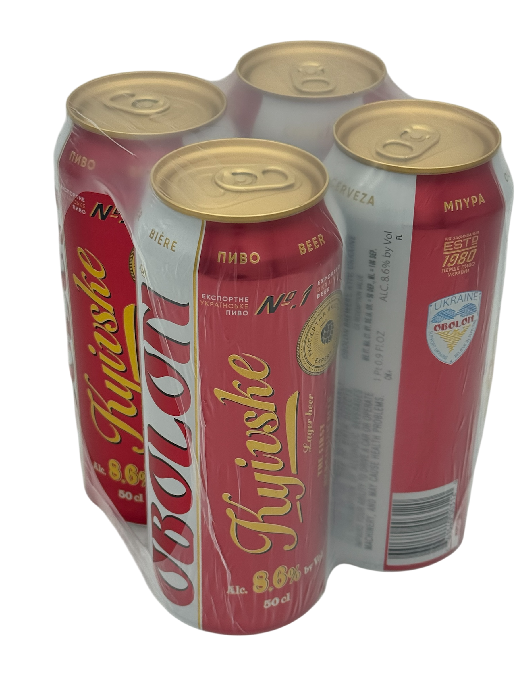 Obolon Kiyevske 4x6 500mlx24 8.6% cans