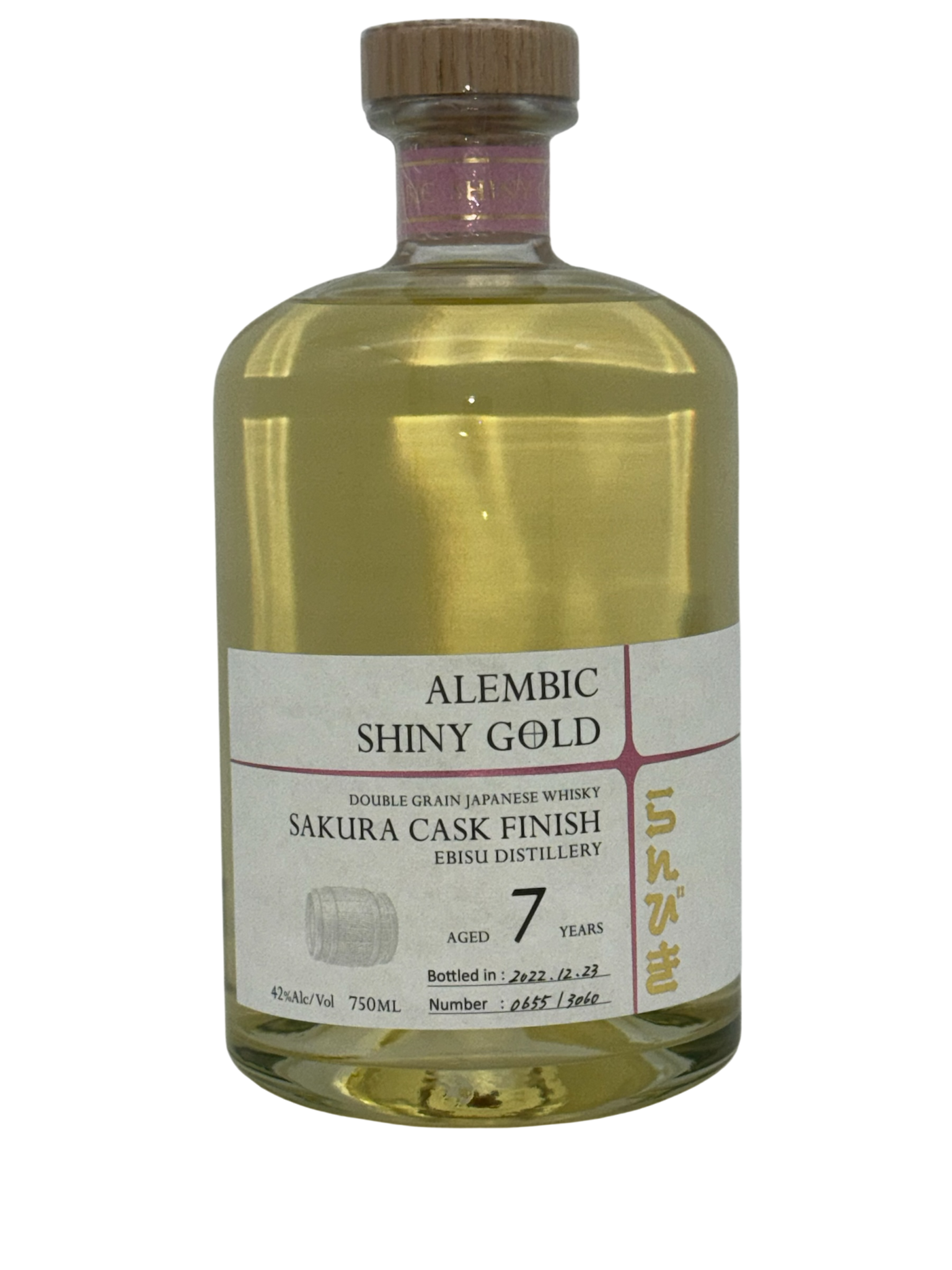 Shiny Gold Double Grain Whiskey Aged in SAKURA CASK,7 Y.Old 750mlx6