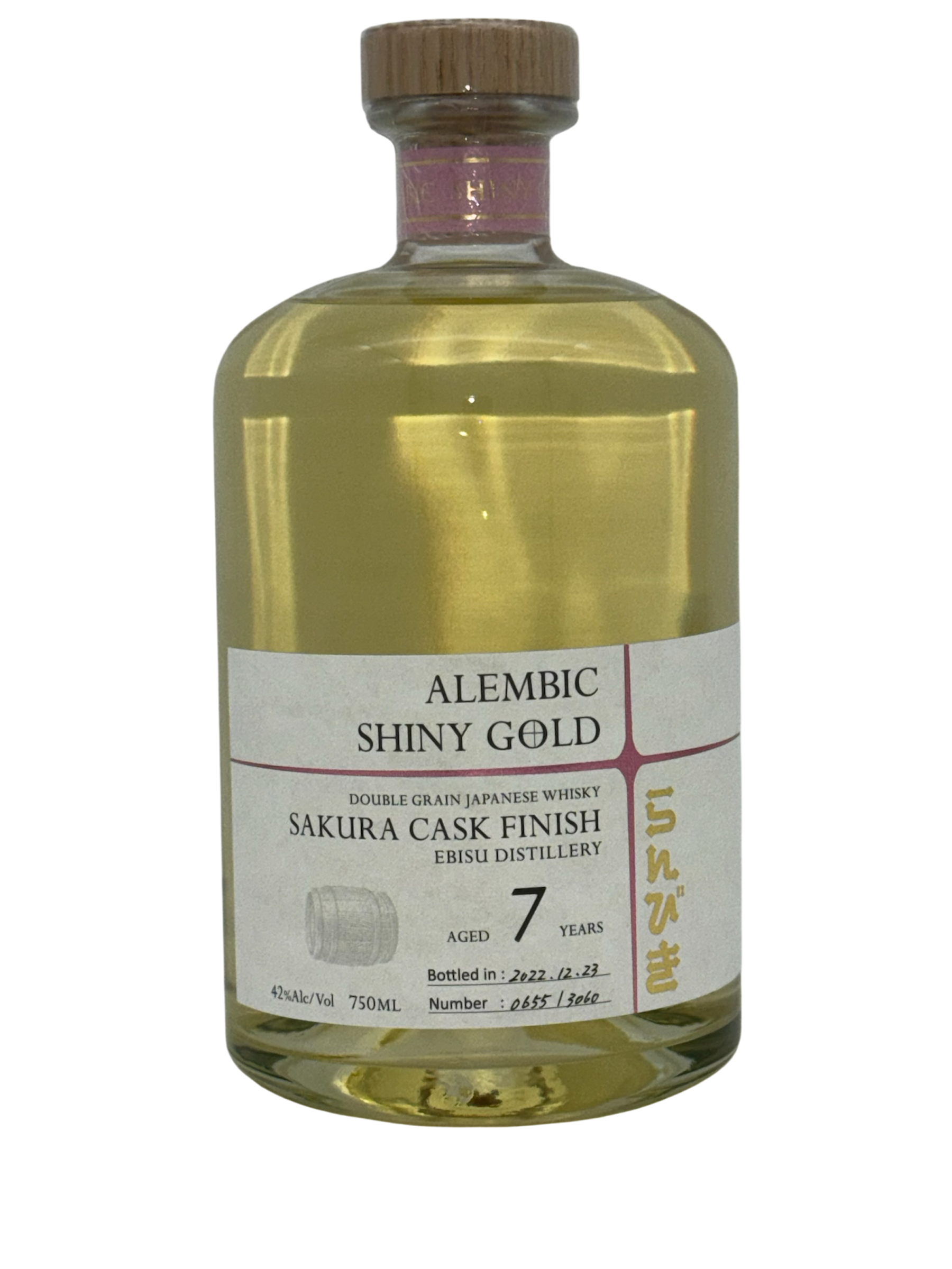 Shiny Gold Double Grain Whiskey Aged in SAKURA CASK,7 Y.Old 750mlx6