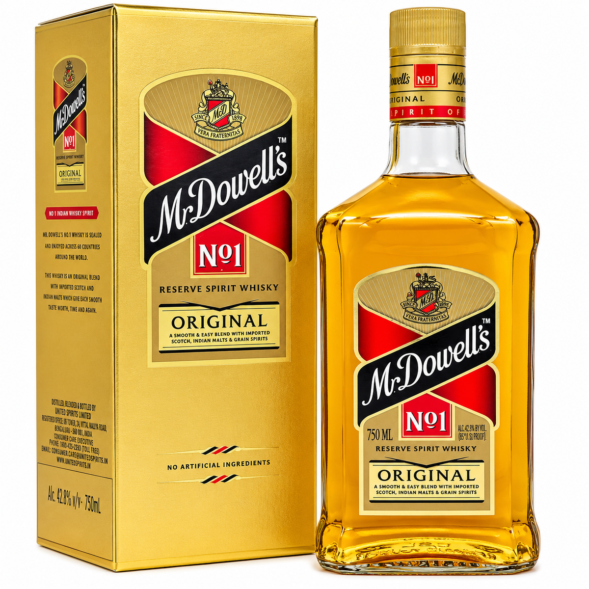 Mr.Dowell's No1 Reserve Whiskey 750mlx12