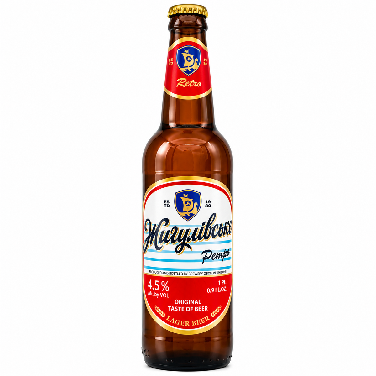 Obolon Zhigulivske RETRO 4.5% 500mlx20 btl
