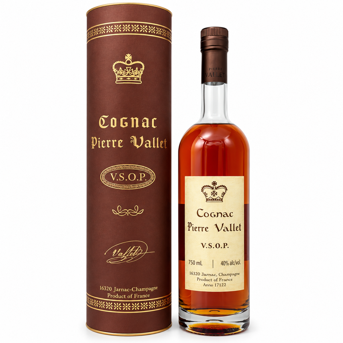 Pierre Vallet VSOP Cognac 750mlx12