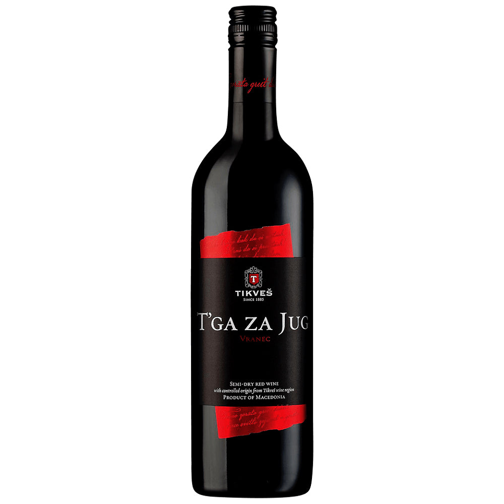Tikves Vranac T'ga za Jug S/Dry Red Wine 750x12