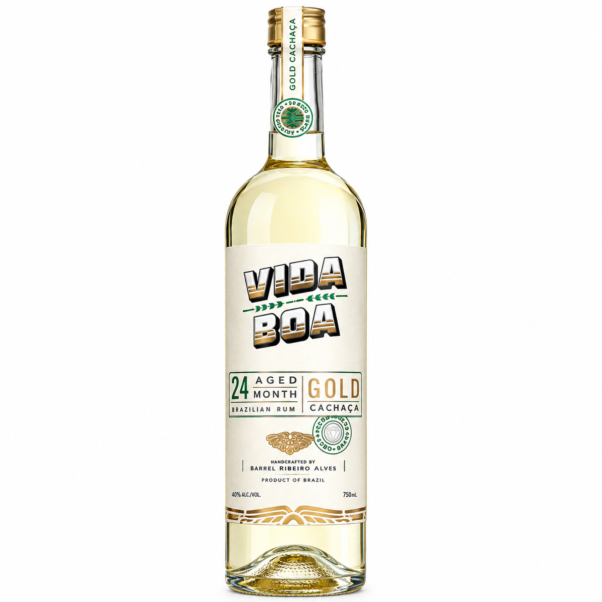 Vida Boa Cachaca Gold 750mlx12
