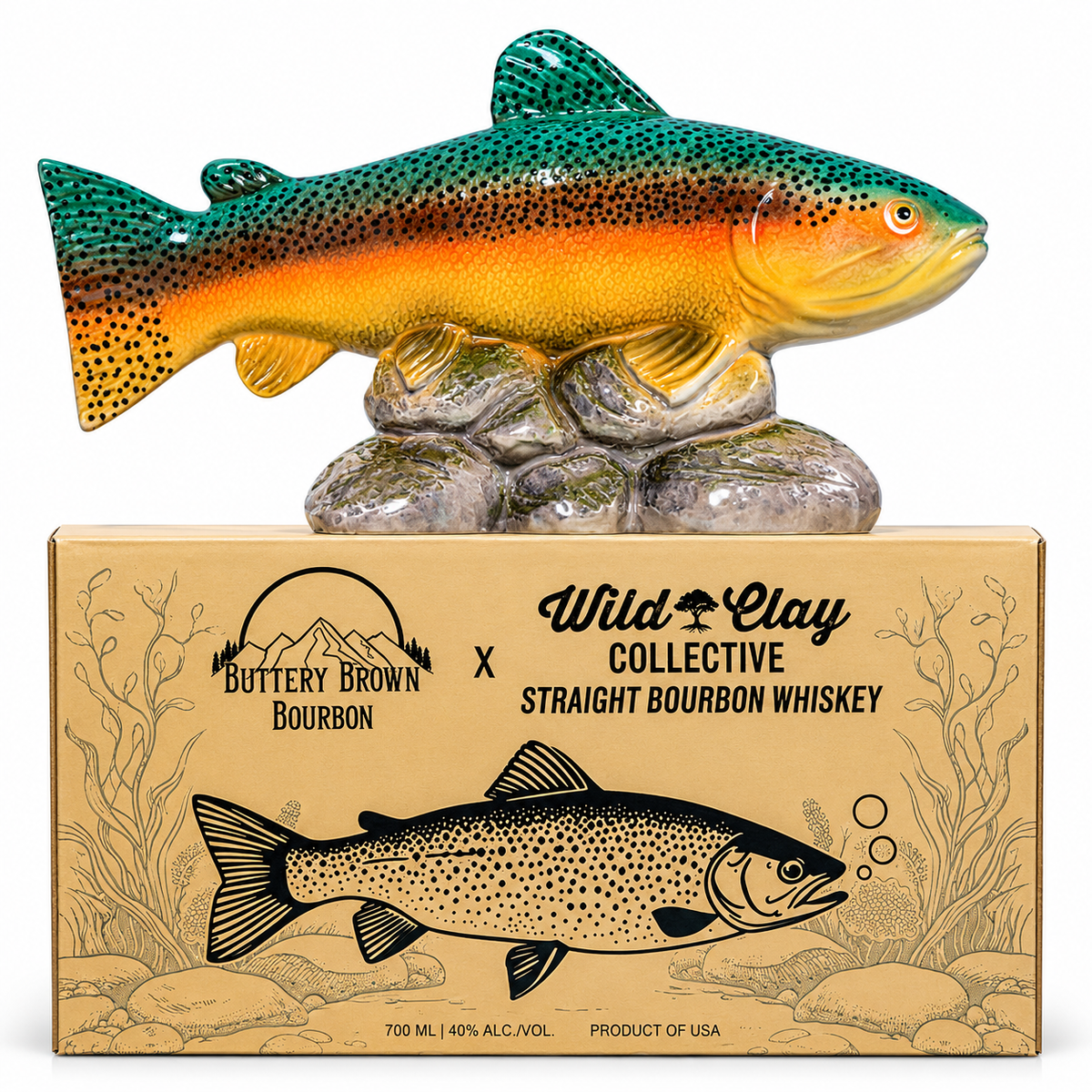 Wild Clay Rainbow Trout Edition American Bourbon 750mlx4